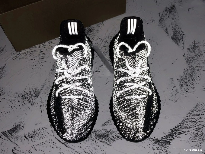 V2 350 Black Adidas Static FU9007 Boost Yeezy (Reflective) - 0813